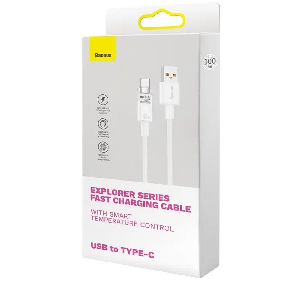 BASEUS cable USB A to Type C PD 100W Explorer CATS010502 2 m white - Image 10