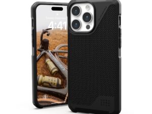 (UAG) Urban Armor Gear Metropolis LT case compatible with MagSafe for IPHONE 15 PRO MAX kevlar black