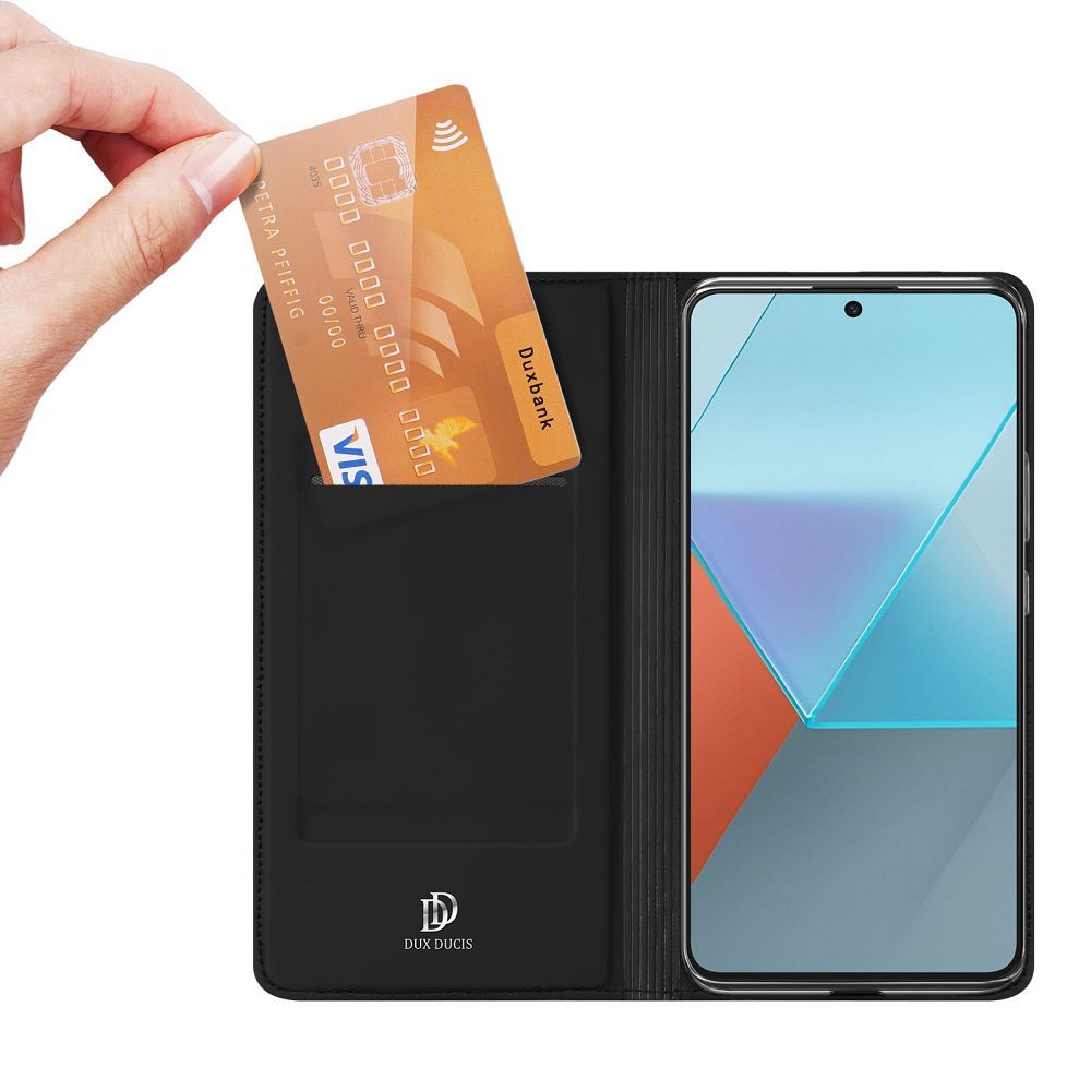 DUX DUCIS wallet case SKIN PRO for REDMI NOTE 13 Pro 5G black - Image 3