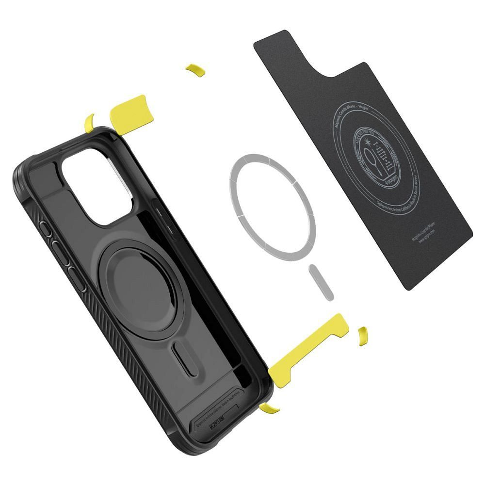 SPIGEN Rugged Armor MAG compatible with MAGSAFE for IPHONE 15 PRO MAX matte black - Image 9