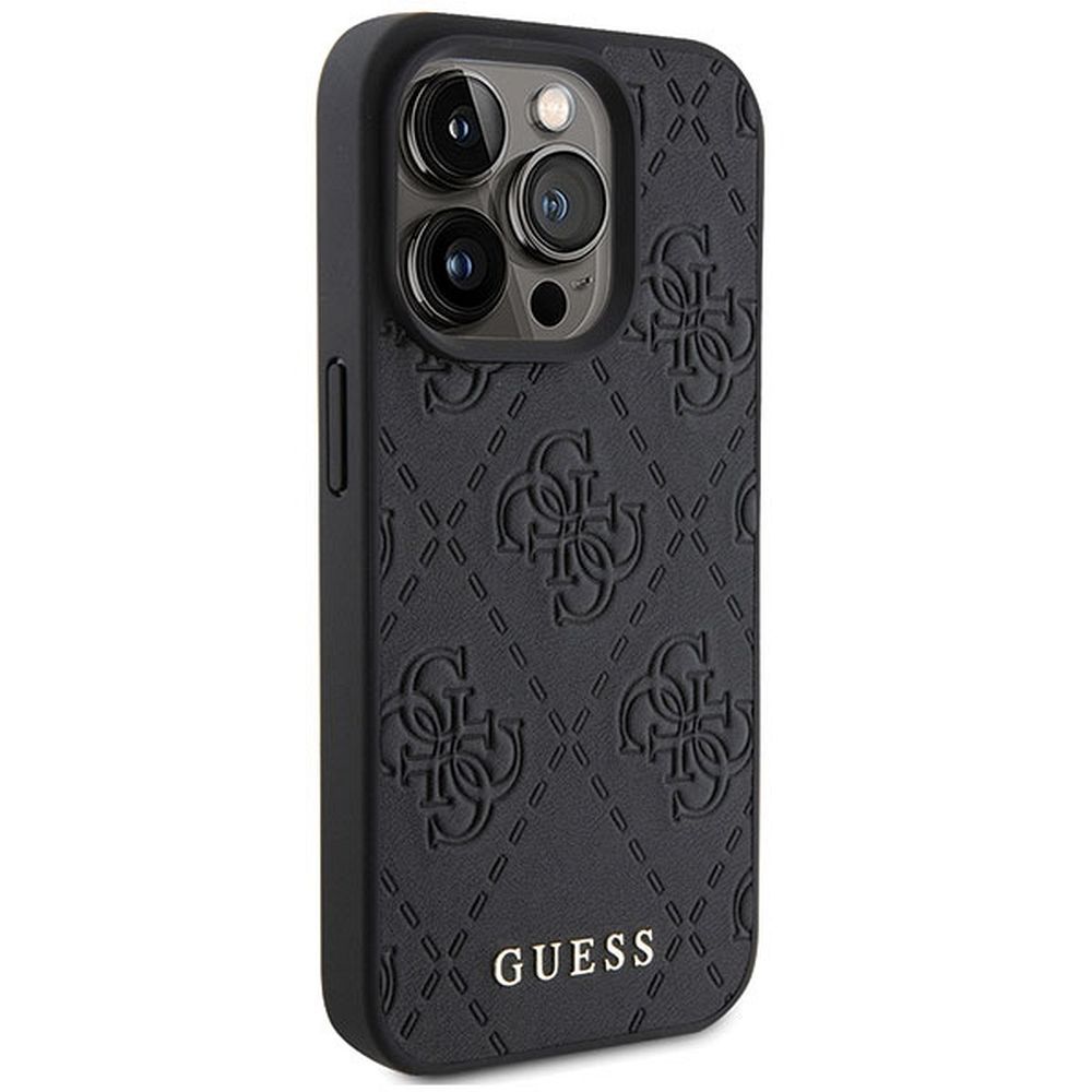 GUESS case for IPHONE 15 Pro GUHCP15LP4EPMK (Quilted 4G Classic) black - Image 5