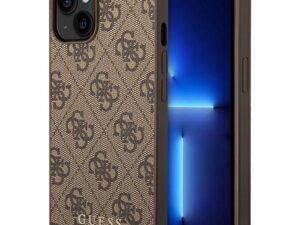 GUESS case for IPHONE 14 Plus GUHCP14MG4GFBR (4G Gold Logo) brown