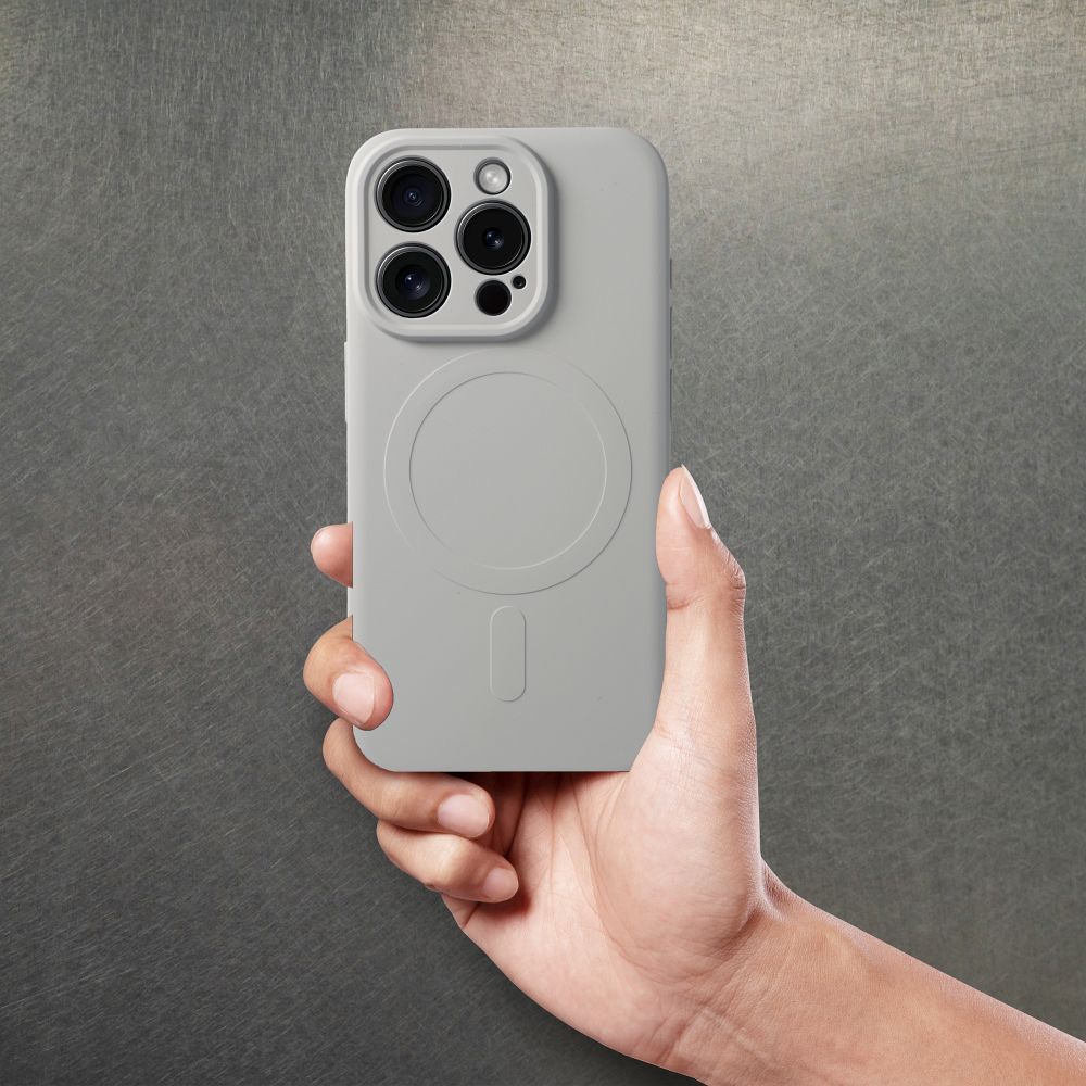 SILICONE MAG COVER case compatible with MagSafe for IPHONE 15 Pro titanium - Image 5