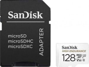 SANDISK memory card microSD 128GB 100MB/s class 10 with adapter SD