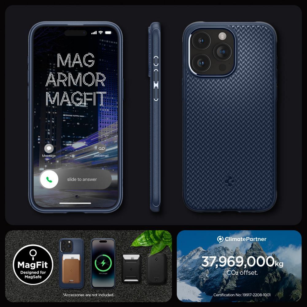SPIGEN Mag Armor compatible with MagSafe for IPHONE 15 PRO navy blue - Image 14
