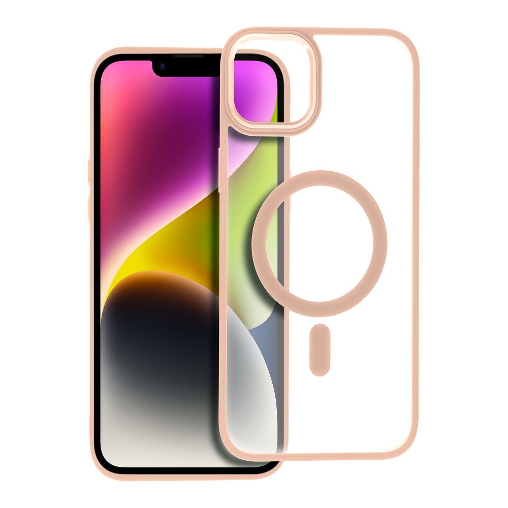 MATTE MAG COVER case compatible with MagSafe for IPHONE 14 Plus pink