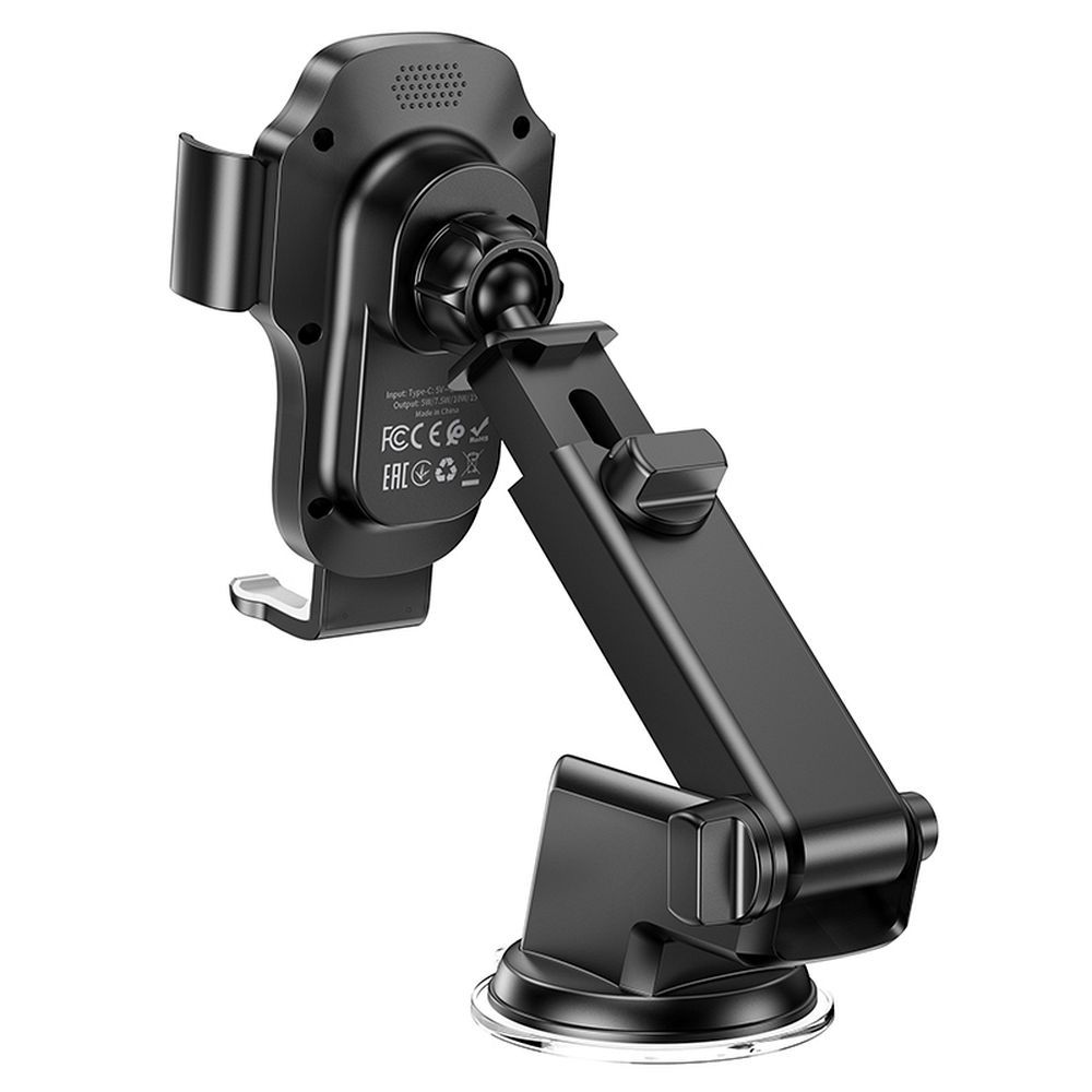HOCO car holder with wirelles charging for windshield / center console 15W HW3 black - Image 5