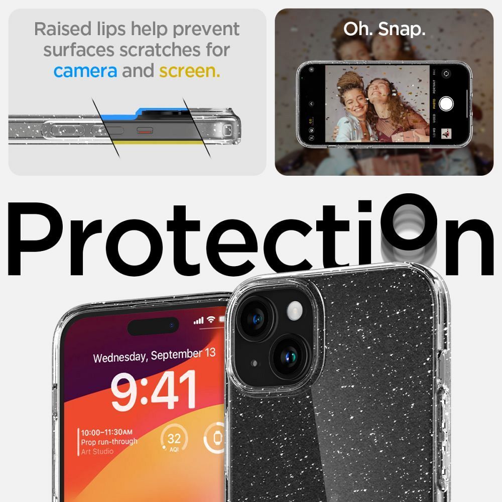SPIGEN Liquid Crystal case for IPHONE 15 PLUS glitter crystal - Image 11