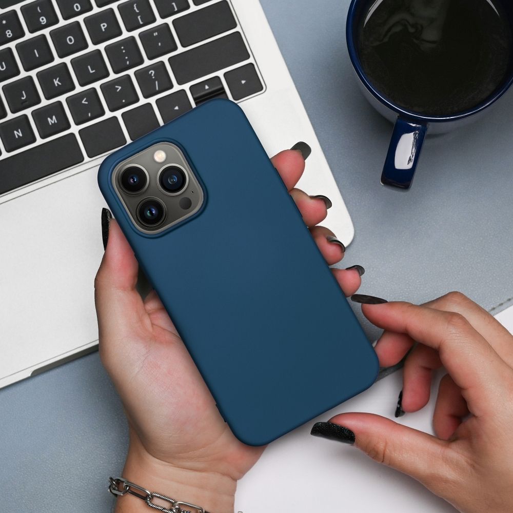 SILICONE case for IPHONE 12 / 12 Pro blue - Image 7