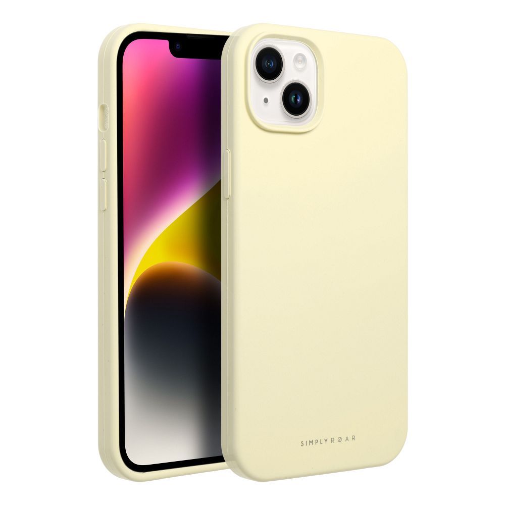 Roar Cloud-Skin Case - for iPhone 14 Plus Light Yellow - Image 2