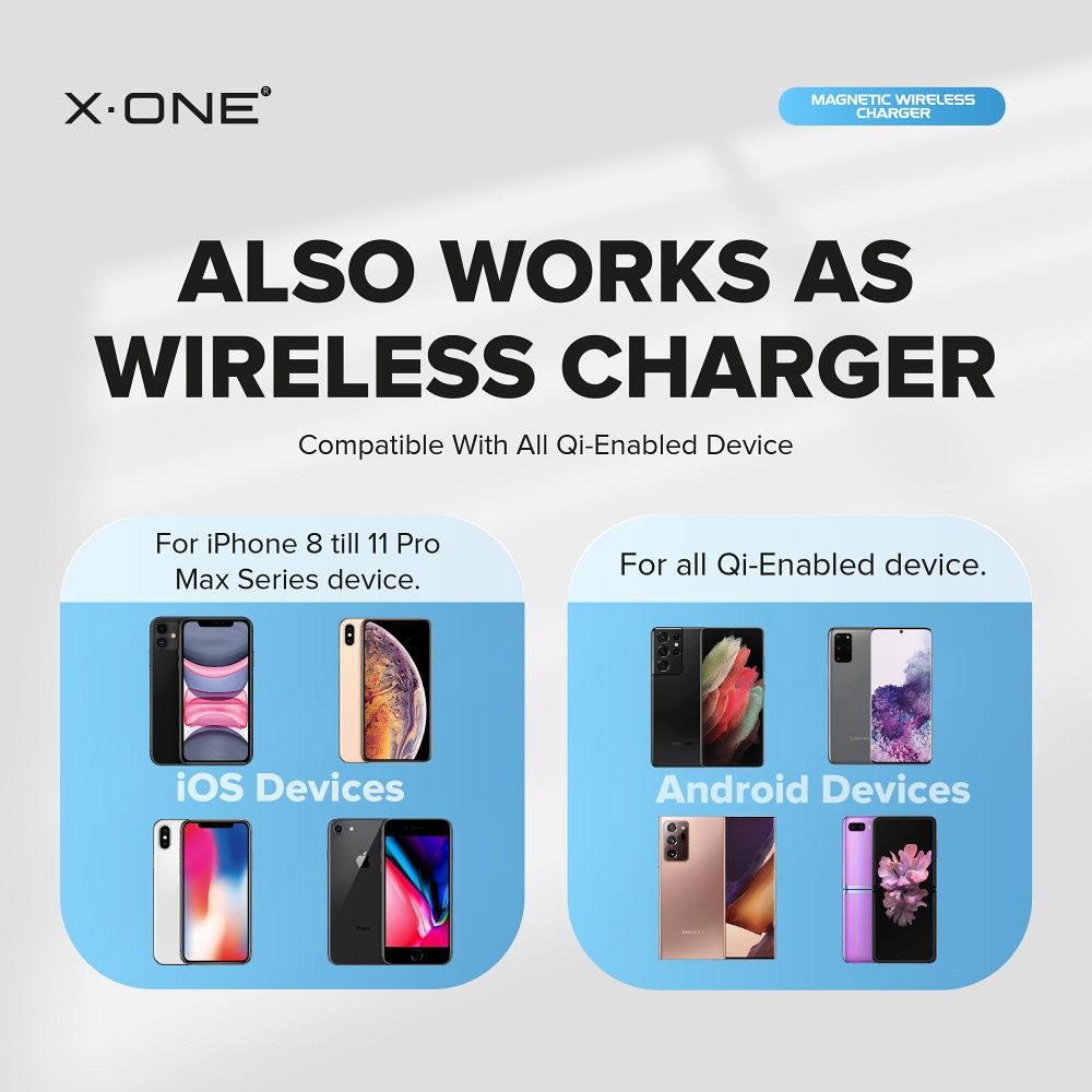 Magnetic Wireless Charger Stand X-ONE compatible with MagSafe 15W - Image 9