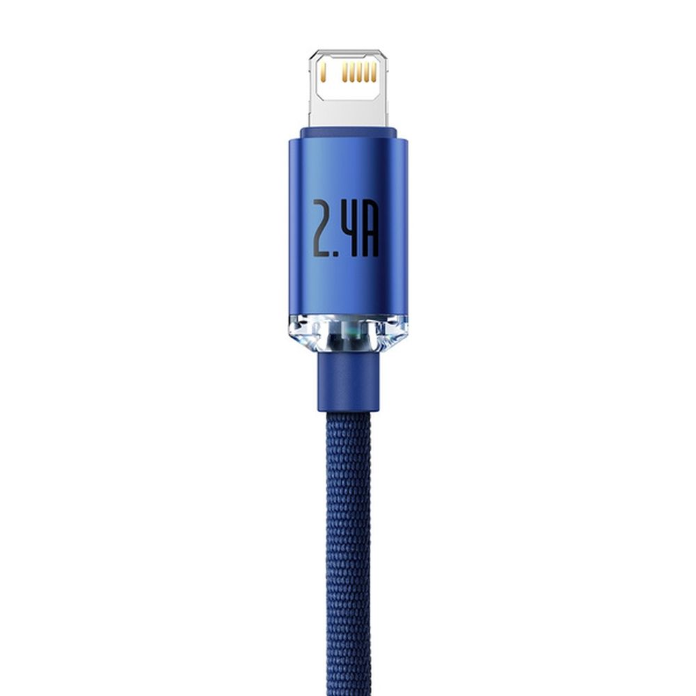 BASEUS cable USB A to Lightning 2,4A Crystal Shine CAJY000103 2 m blue - Image 2
