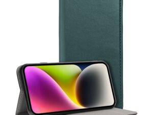 SMART MAGNETO Book case for MOTOROLA G14 dark green