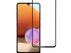 Tempered Glass Blue Star  - SAMSUNG A32 LTE Full Face (full glue with frame/small size) - black Tempered Glass Blue Star