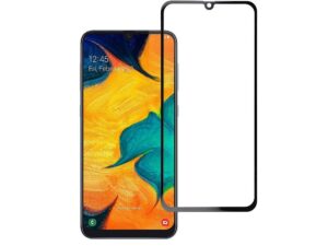 Tempered Glass Blue Star  - SAMSUNG A50 Full Face (full glue with frame/small size) - black Tempered Glass Blue Star