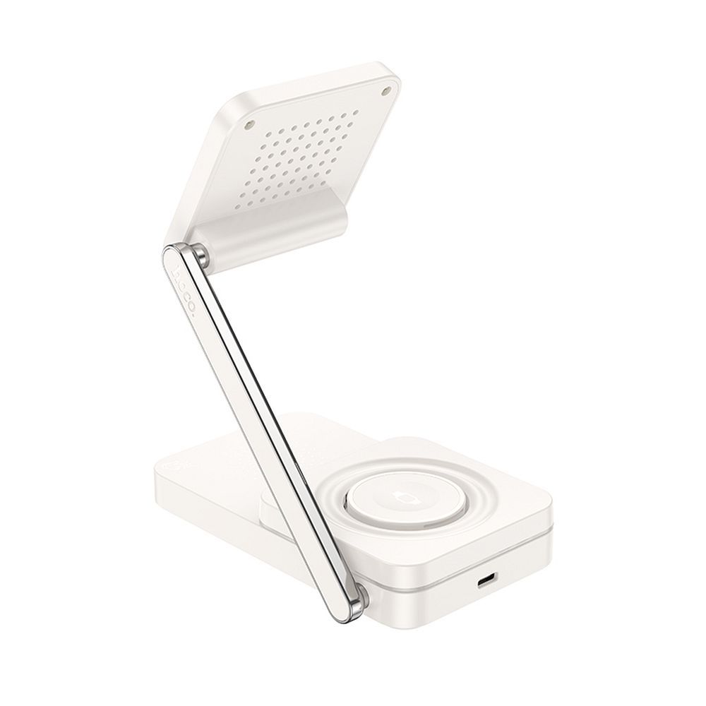 HOCO wireless charger 3in1 compatible with MagSafe 15W CQ10 milky white - Image 2