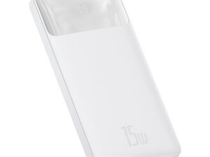 BASEUS powerbank 10 000 mAh + cable USB A do Micro USB PD QC3.0 3A 15W PPDML-I01 white