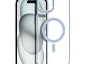 MATTE MAG COVER case compatible with MagSafe for IPHONE 15 Plus blue