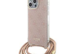 GUESS case for IPHONE 15 Pro Max GUHCP15XHC4SEP(Crossbody Cord 4G Print) pink