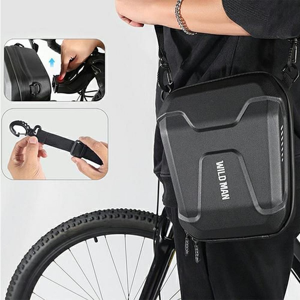 WILDMAN traveling bag for handlebars with zipper E8 3L black - Image 3