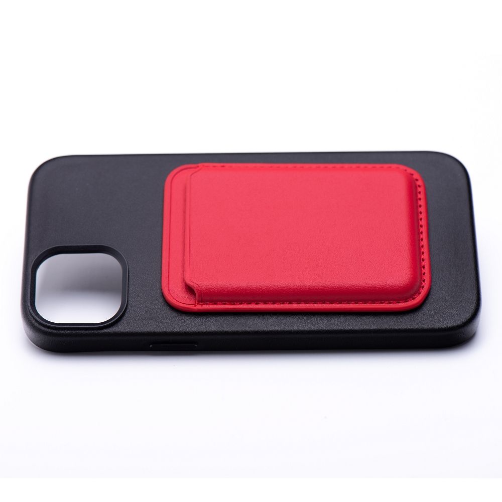 LEATHER MAG WALLET compatible with MagSafe red - Image 7