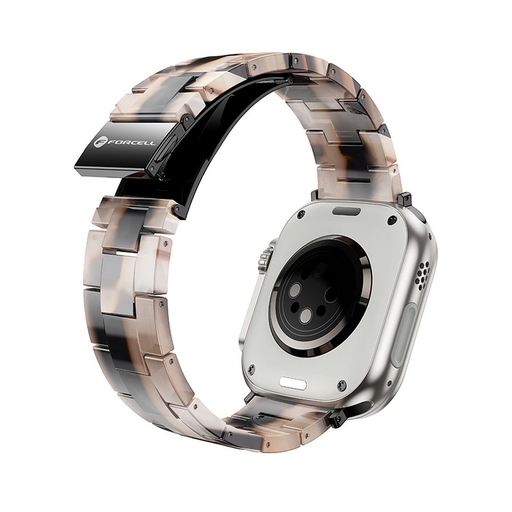 FORCELL F-DESIGN FA04 marble textured resin strap for APPLE Watch 38 / 40 / 41 mm brown - Image 3