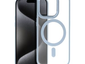 MATTE MAG COVER case compatible with MagSafe for IPHONE 15 Pro blue