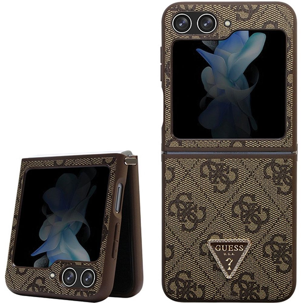 GUESS case for SAMSUNG Flip 5 GUHCZF5P4TDPW for Samsung Flip 5 (4G Triangle Strass / brown)