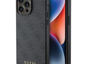 GUESS case for IPHONE 15 Pro GUHCP15LG4GFGR (4G Metal Logo) grey
