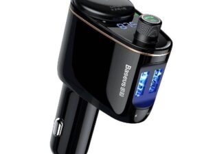 BASEUS car charger 2 x USB A + transmitter FM BT 3,4A S-06 CCHC000001 black