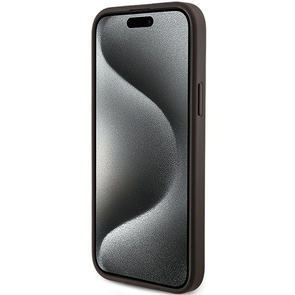 GUESS case for IPHONE 15 Plus / 14 Plus GUHMP15MG4GFRW (Leather 4G Metal Logo) brown - Image 5