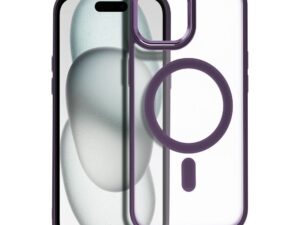 MATTE MAG COVER case compatible with MagSafe for IPHONE 15 purple
