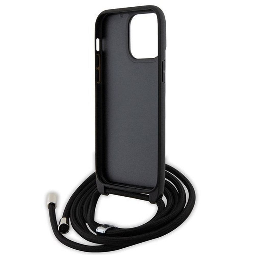 KARL LAGERFELD case for IPHONE 14 Pro Max KLHCP14XSAKCPSK (Saffiano KC Metal PIN Crossbody) black - Image 6