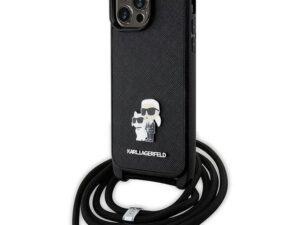 KARL LAGERFELD case for IPHONE 13 Pro Max KLHCP13XSAKCPSK (Saffiano KC Metal PIN Crossbody) black