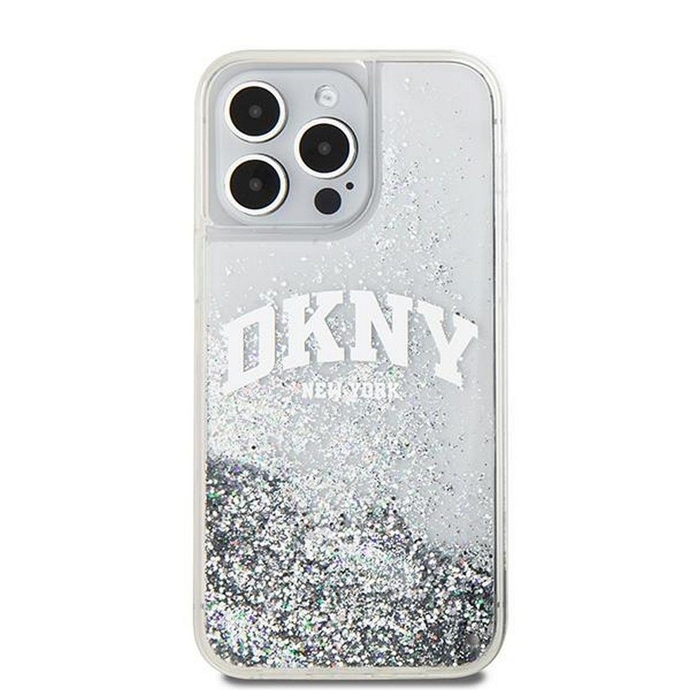 DKNY case for IPHONE 15 Pro DKHCP15LLBNAET (DKNY HC Liquid Glitters W/Arch Logo) white - Image 3