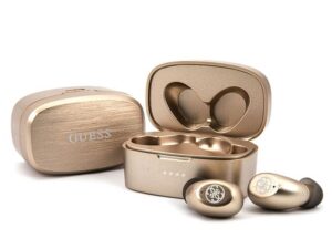 Bluetooth Earphones Stereo TWS GUESS  V5.0 4H MUSIC TIME with docking station gold ( GUTWSJL4GGO )