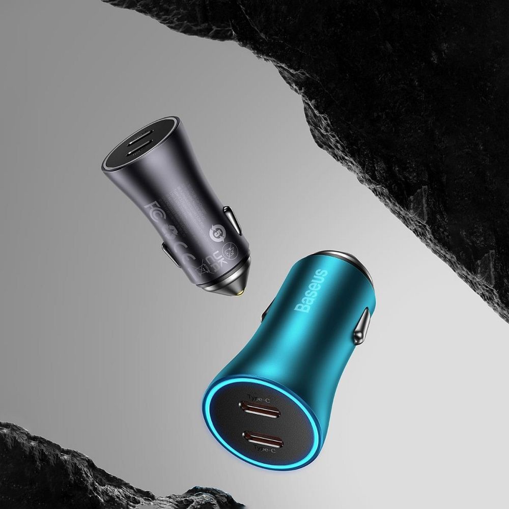 BASEUS car charger 2 x Type C PD QC4.0 3A 40W CGJP000003 blue - Image 10