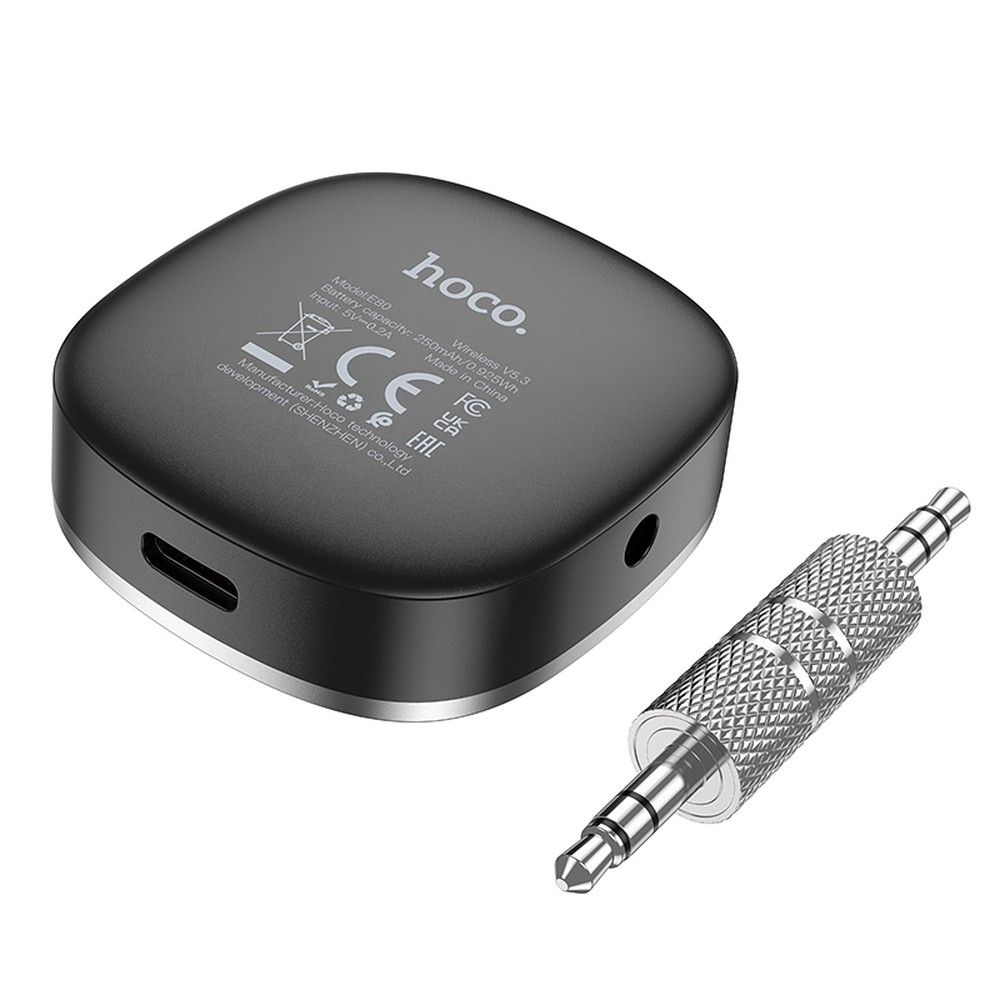 HOCO adapter AUX Jack 3,5 mm BLUETOOTH with display E80 black - Image 5