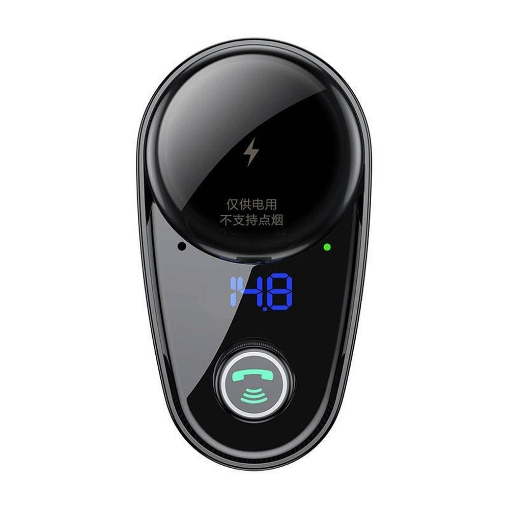 BASEUS car charger 2 x USB A + transmitter FM BT 3,4A S-06 CCHC000001 black - Image 2