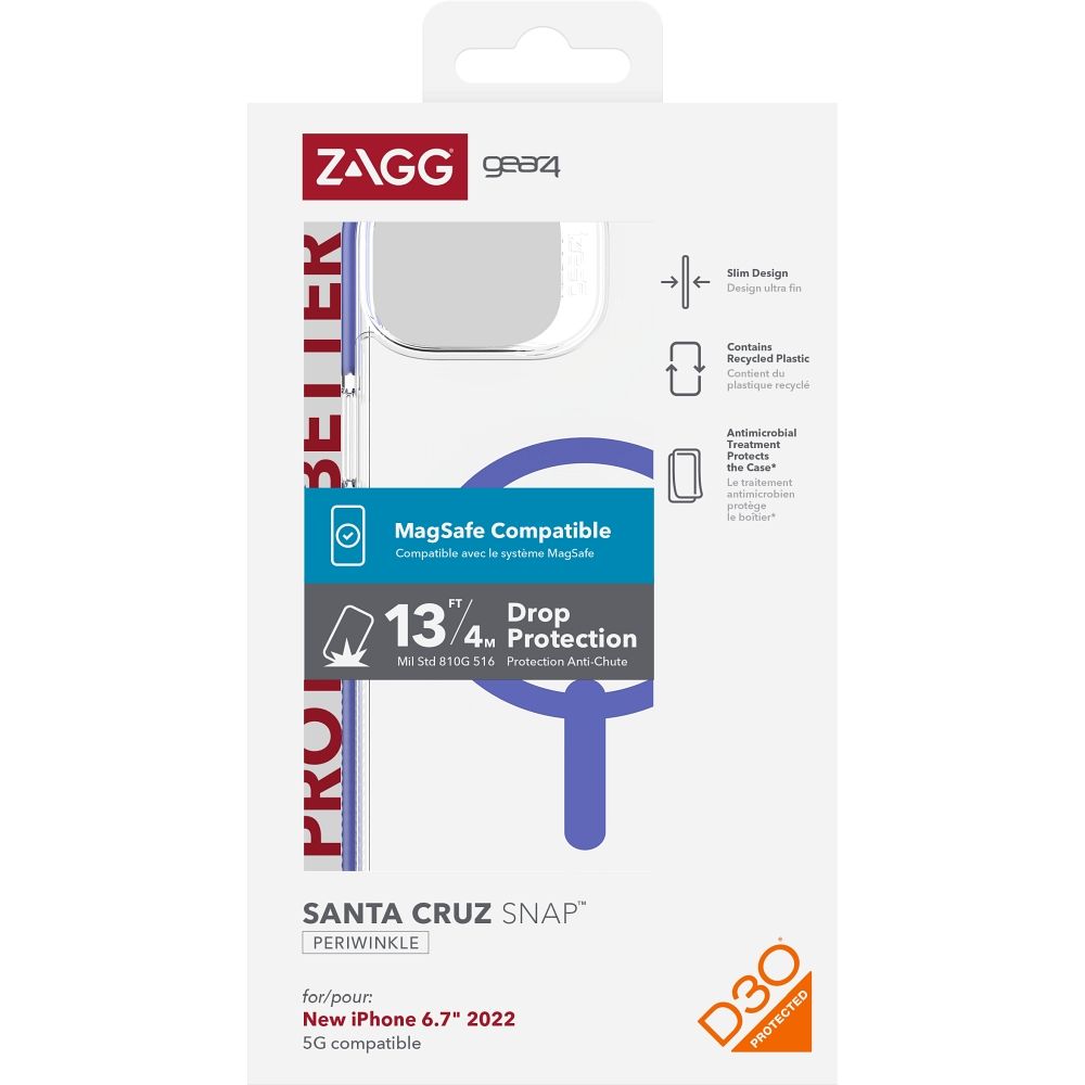 GEAR4 Santa Cruz Snap case compatible with MagSafe for IPHONE 14 Plus periwinkle - Image 9
