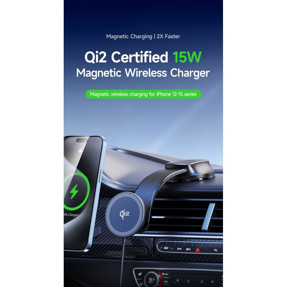 DUZZONA V4 - Dashboard Car Holder with Magnetic Wireless Charger 15W (Compatible with MagSafe and Qi2 charging) - Image 3