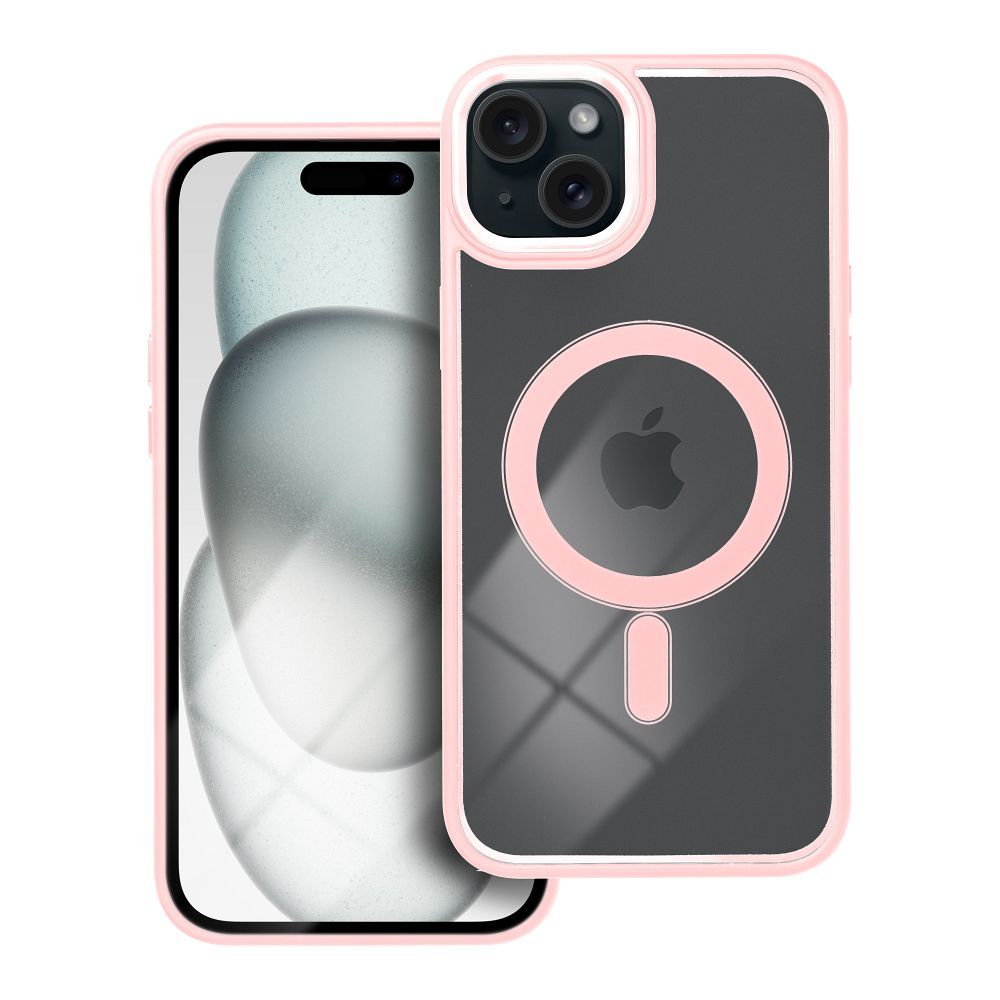COLOR EDGE MAG COVER case compatible with MagSafe for IPHONE 15 Plus pink