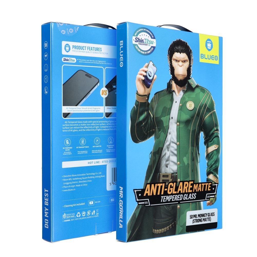 5D Mr. Monkey Glass - Apple iPhone 14 Pro Max black (Strong Matte) - Image 2