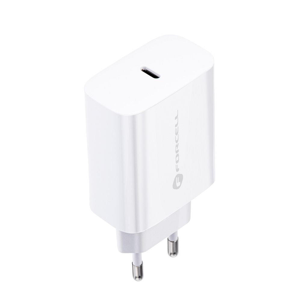 FORCELL F-ENERGY TFK-TC-25WPD travel charger Type C + cable Type C to Type C PD Q.C 3A 25W white - Image 4