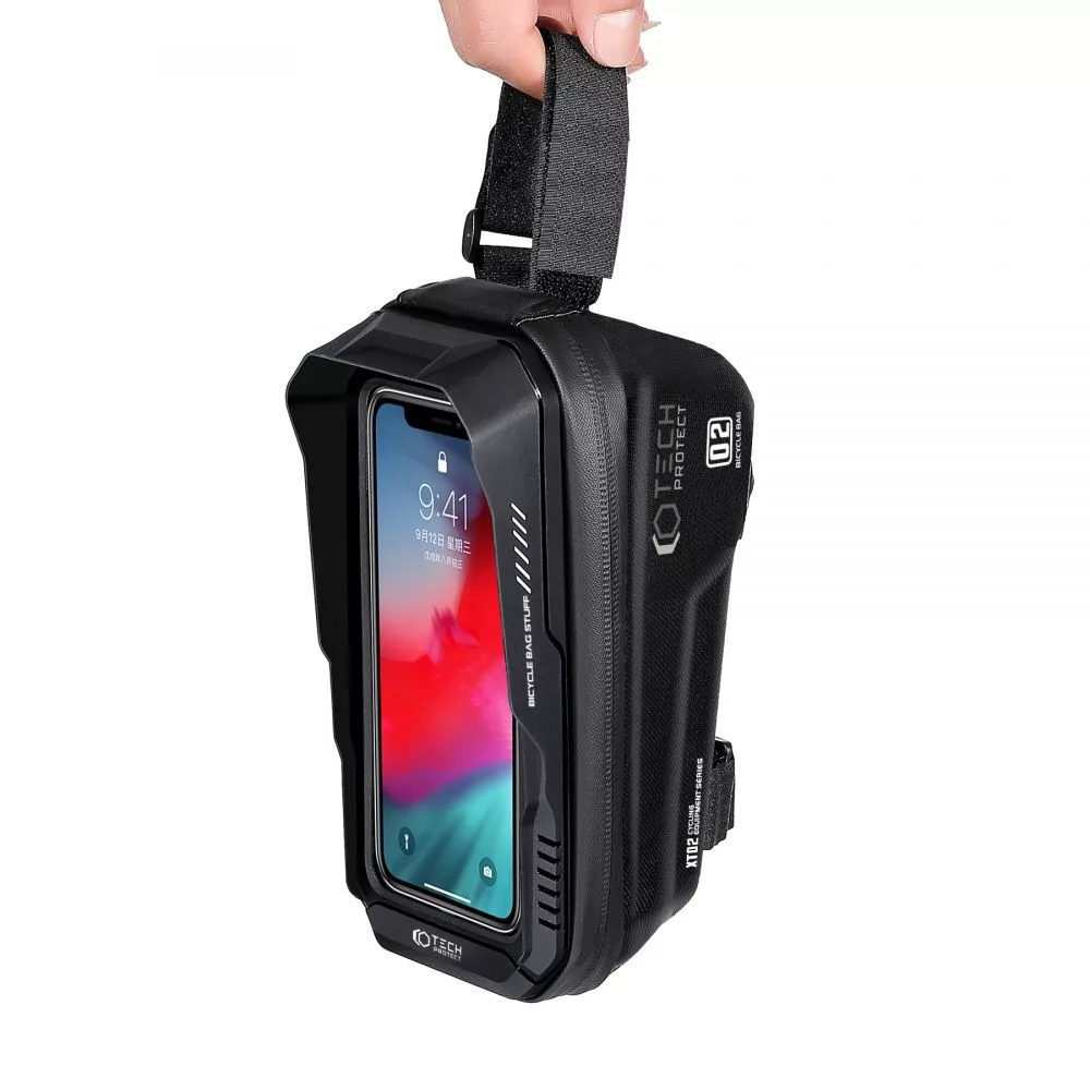 Tech-Protect kerékpárra szerelhető, por- és cseppálló telefontartó táska - Tech-Protect XT2 Bike Mount - fekete - Image 5
