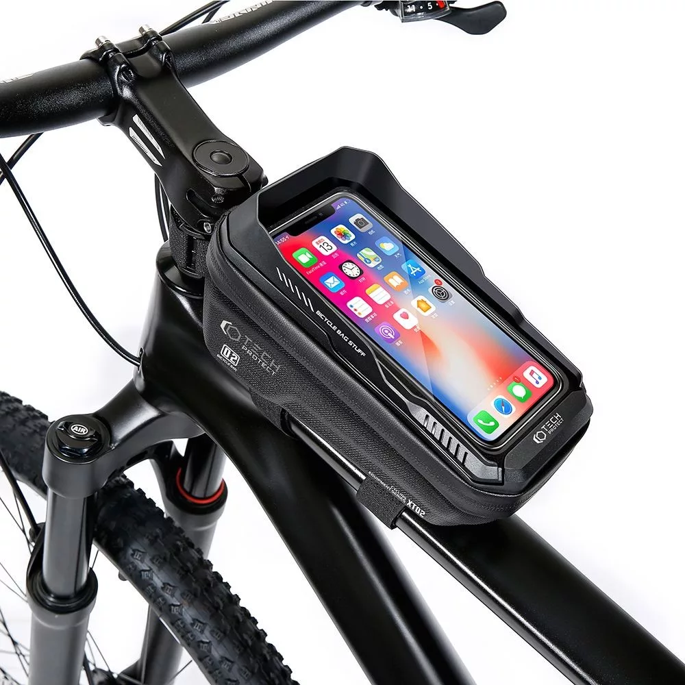 Tech-Protect kerékpárra szerelhető, por- és cseppálló telefontartó táska - Tech-Protect XT2 Bike Mount - fekete - Image 9