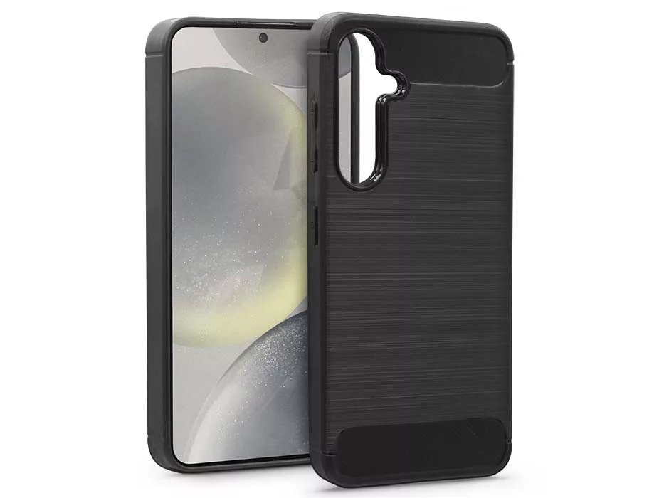 Haffner Carbon szilikon tok - Samsung SM-S926 Galaxy S24+ - fekete