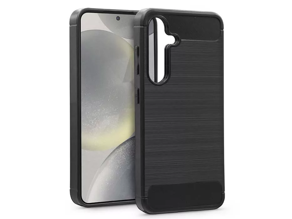 Haffner Carbon szilikon tok - Samsung SM-S921 Galaxy S24 - fekete
