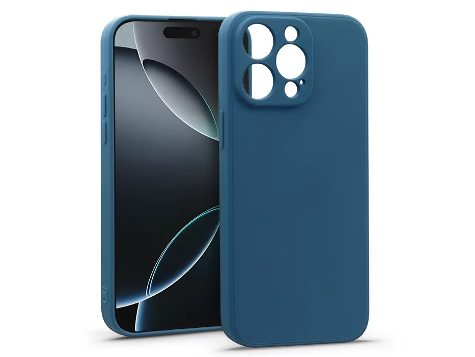 Haffner Matt szilikon tok - Apple iPhone 16 Pro Max - kék