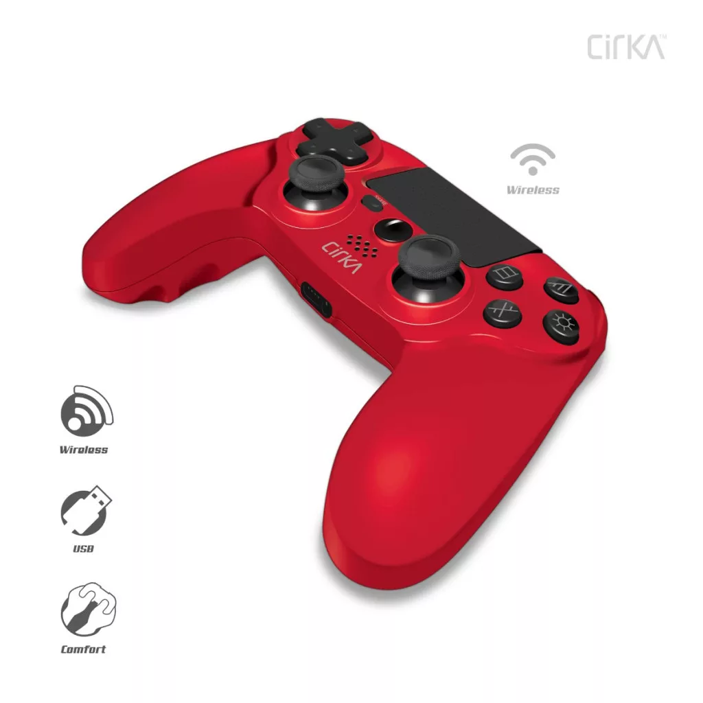 Cirka NuForce PS4/PC/Mac piros vezeték nélküli kontroller - 3. kép